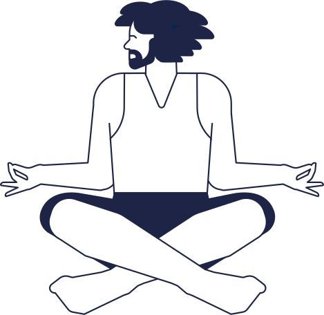 Illustration homme de yoga aux formats PNG, SVG