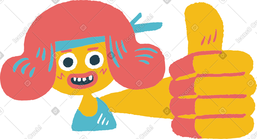 woman showing thumb up PNG, SVG