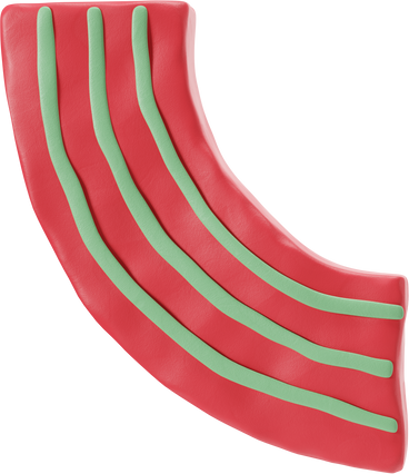 Bras en tissu rayé rouge PNG, SVG