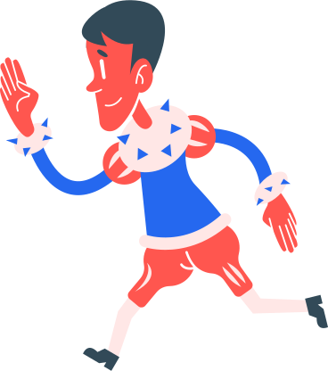 Мальчик бежит в PNG, SVG