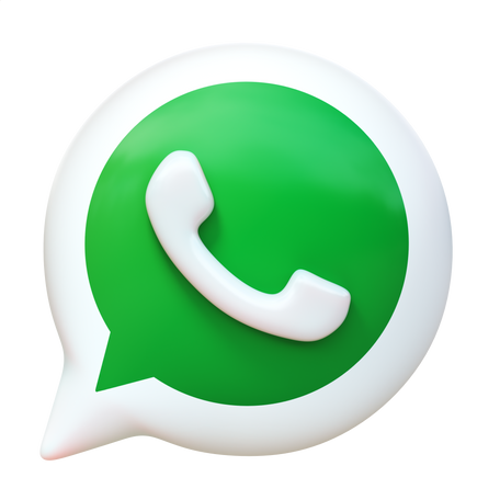 3D whatsapp logo Illustration in PNG, SVG