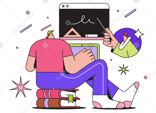 オンライン教育 のpngとsvgでのイラスト