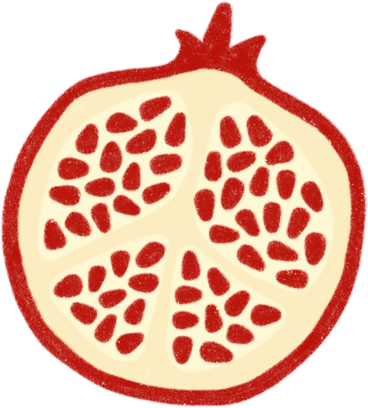 Pomergranate half PNG, SVG