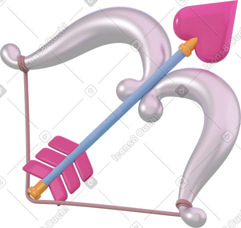 3D 丘比特之弓 PNG, SVG