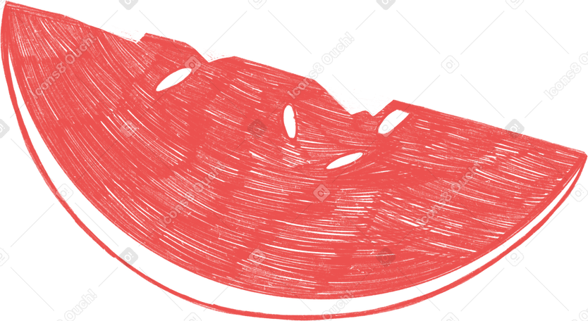 slice of red watermelon Illustration in PNG, SVG