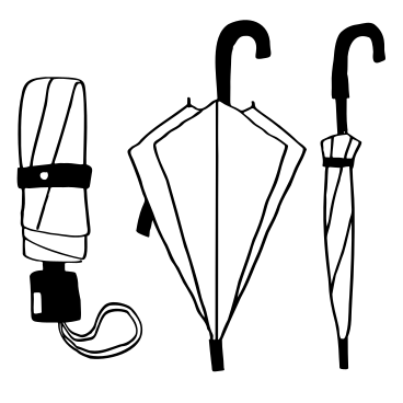Different types of umbrellas PNG, SVG
