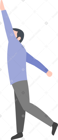 happy jumping man Illustration in PNG, SVG