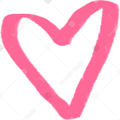 lined pink heart PNG, SVG