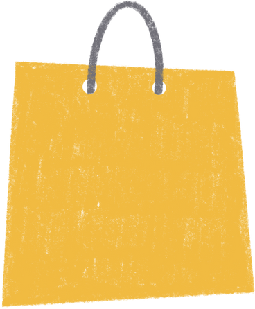 yellow paper bag PNG, SVG