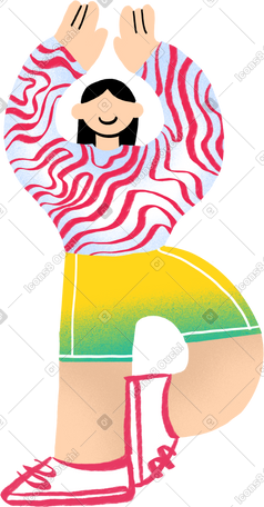 woman doing standing yoga pose PNG, SVG