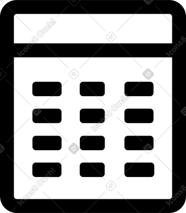 Calculator with buttons PNG, SVG