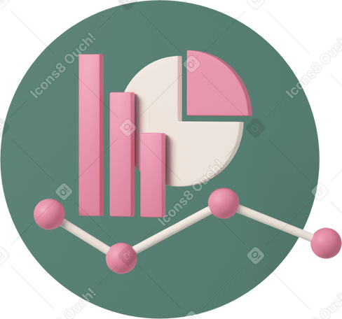 3D statistical infographic elements PNG、SVG