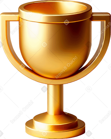 3D winner cup PNG, SVG