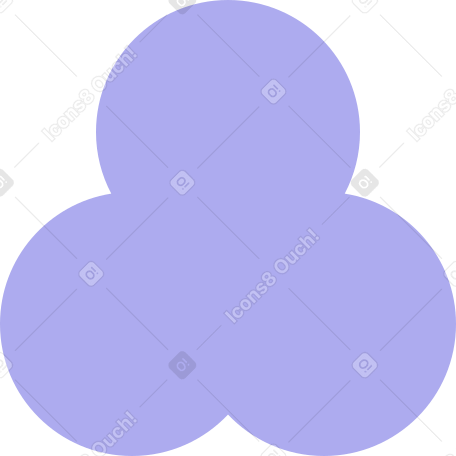 purple trefoil PNG, SVG