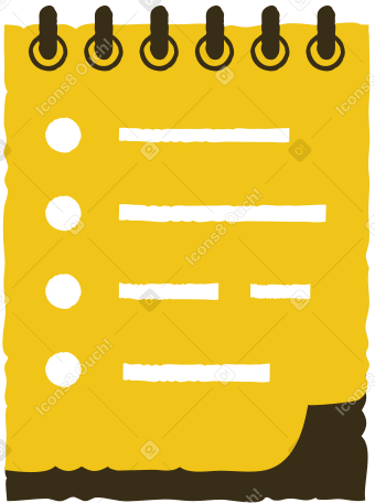 блокнот со списком в PNG, SVG