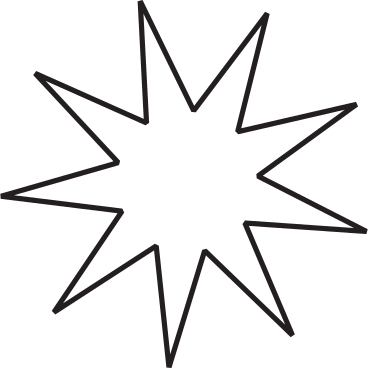 nine-pointed star PNG, SVG