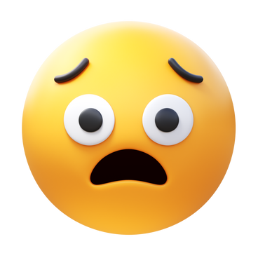 anguished face PNG, SVG