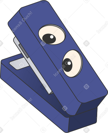 stapler with eyes PNG, SVG