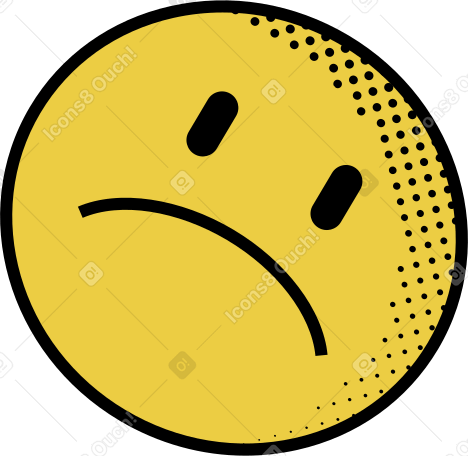 Cara de emoji con el ceño fruncido PNG, SVG