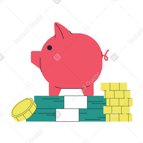 Money savings Illustration in PNG, SVG