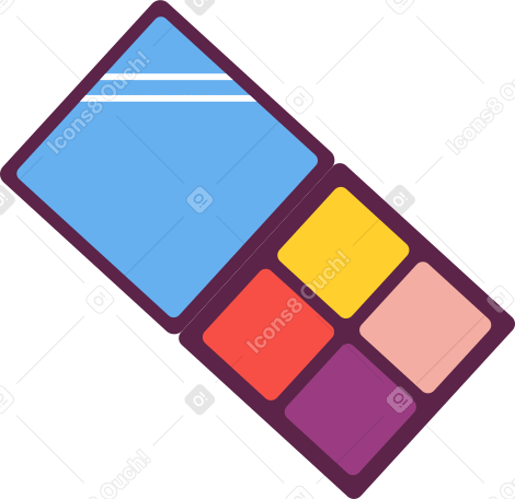 eyeshadow palette Illustration in PNG, SVG