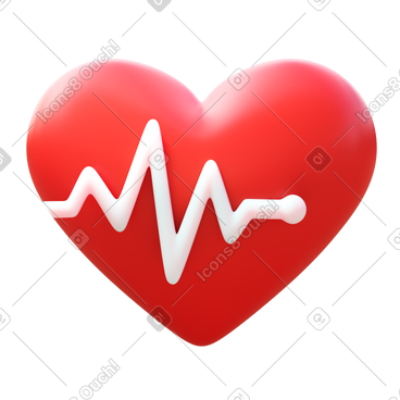 Heart with pulse PNG, SVG