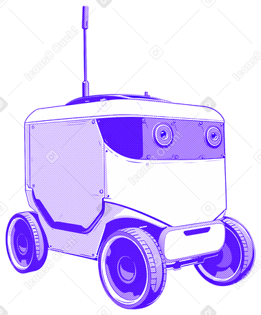 Робот доставки в PNG, SVG