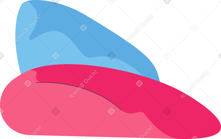pink and blue pillows Illustration in PNG, SVG