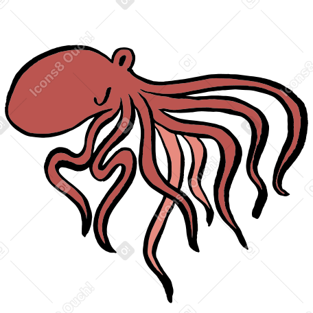 octopus Illustration in PNG, SVG