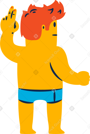man in underpants Illustration in PNG, SVG