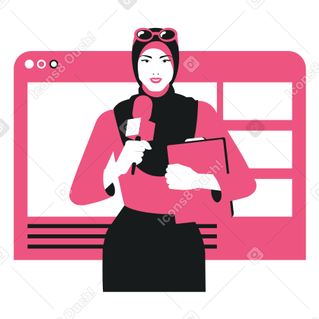 TV reporter PNG, SVG