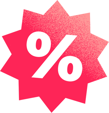 red percent sign PNG, SVG