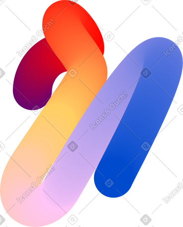 Rainbow wavy spot PNG, SVG