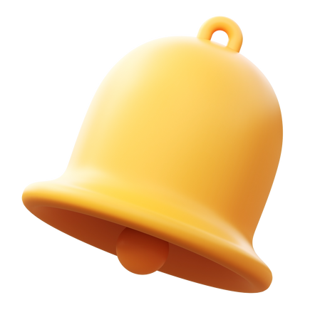 3D bell Illustration in PNG, SVG