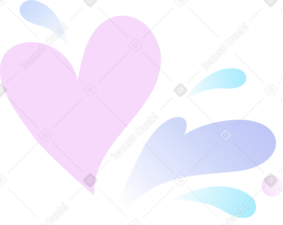 heart and decorative elements PNG, SVG
