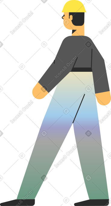 Builder in a helmet PNG, SVG