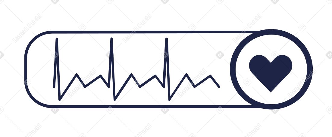 Heart rate indicator animated illustration in GIF, Lottie (JSON), AE