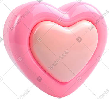 Pink plastic heart PNG, SVG