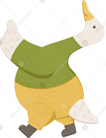 goose in a green sweater PNG, SVG