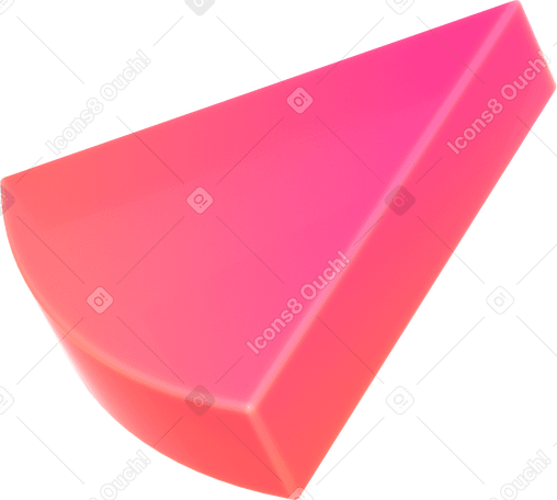 3D gradient segment of pie chart PNG, SVG