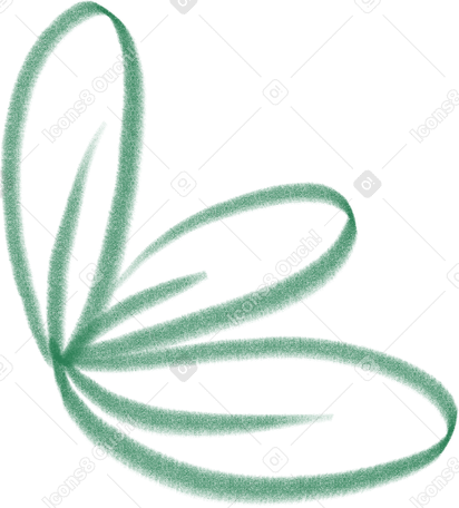 three green leaves Illustration in PNG, SVG