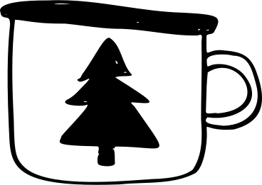 Cup with a tree PNG, SVG