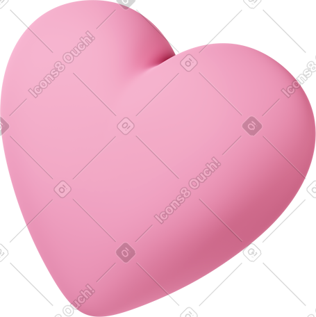 3D heart PNG, SVG