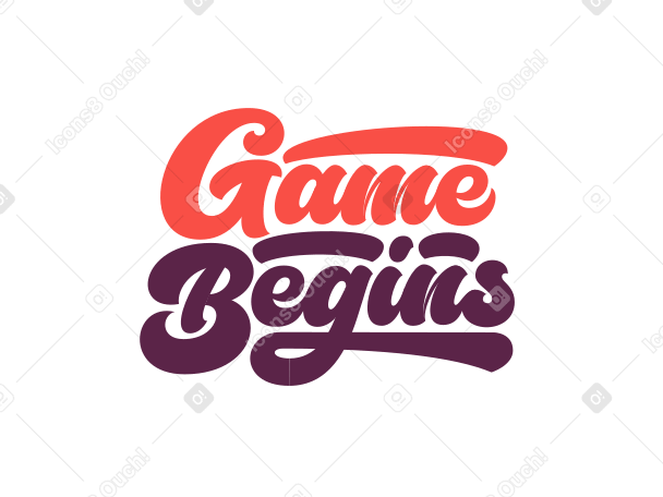 lettering game begins PNG、SVG