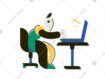 Programmer is working on laptop PNG, SVG