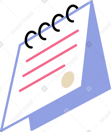 notepad Illustration in PNG, SVG