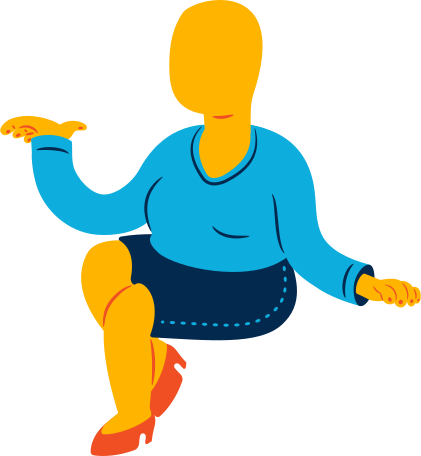 chubby woman sitting Illustration in PNG, SVG