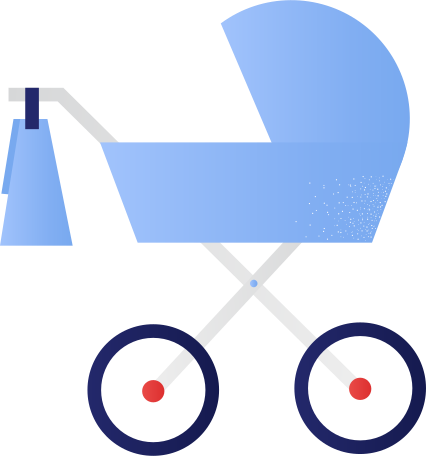 baby stroller Illustration in PNG, SVG