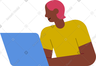 Man with a laptop PNG, SVG