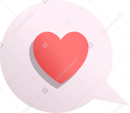 message with a heart Illustration in PNG, SVG